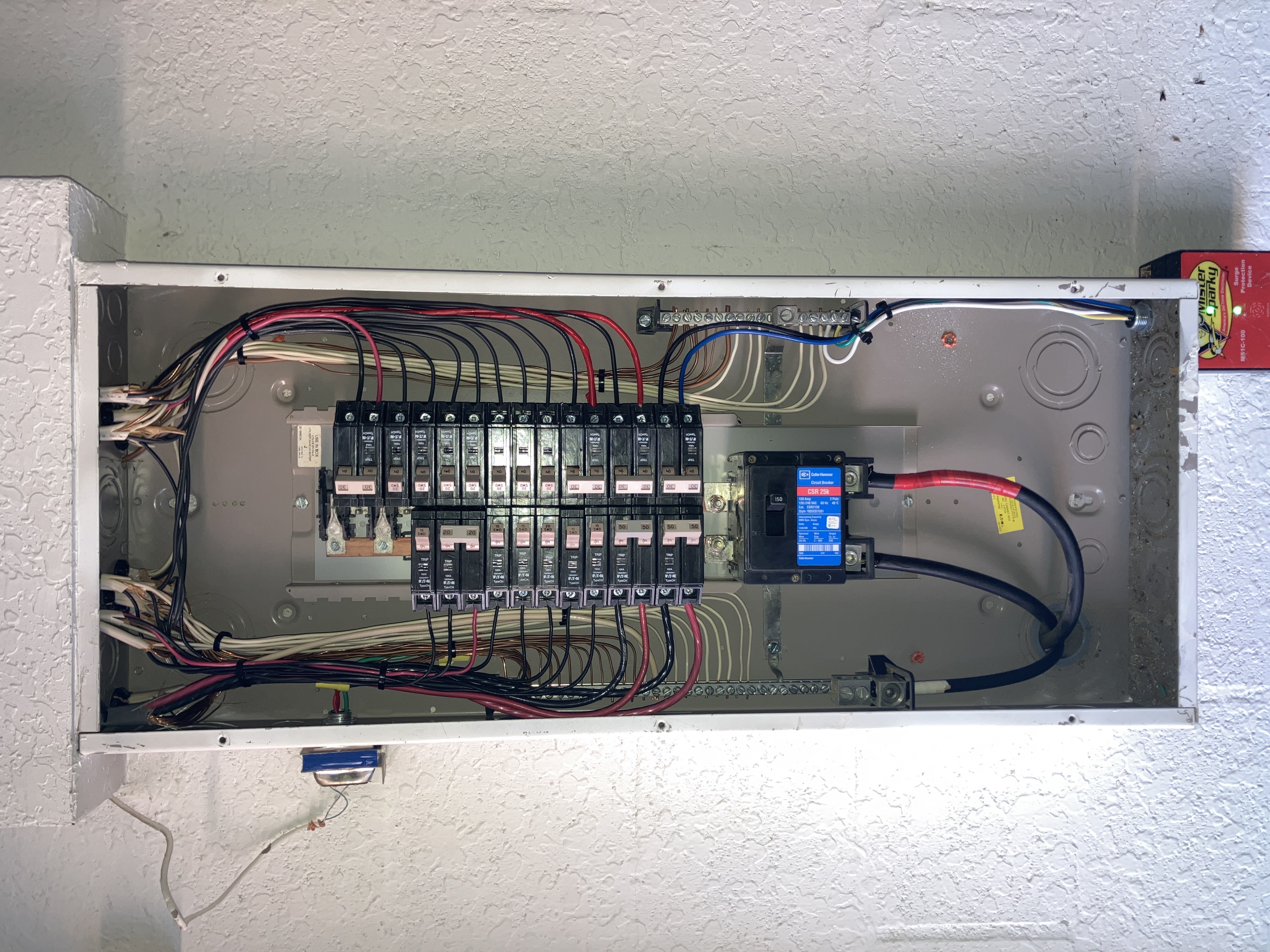 Electrical breaker panel inspection during Hernando County 4-point inspection
