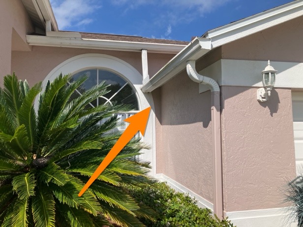 Fascia damage location exterior home inspection Spring Hill FL