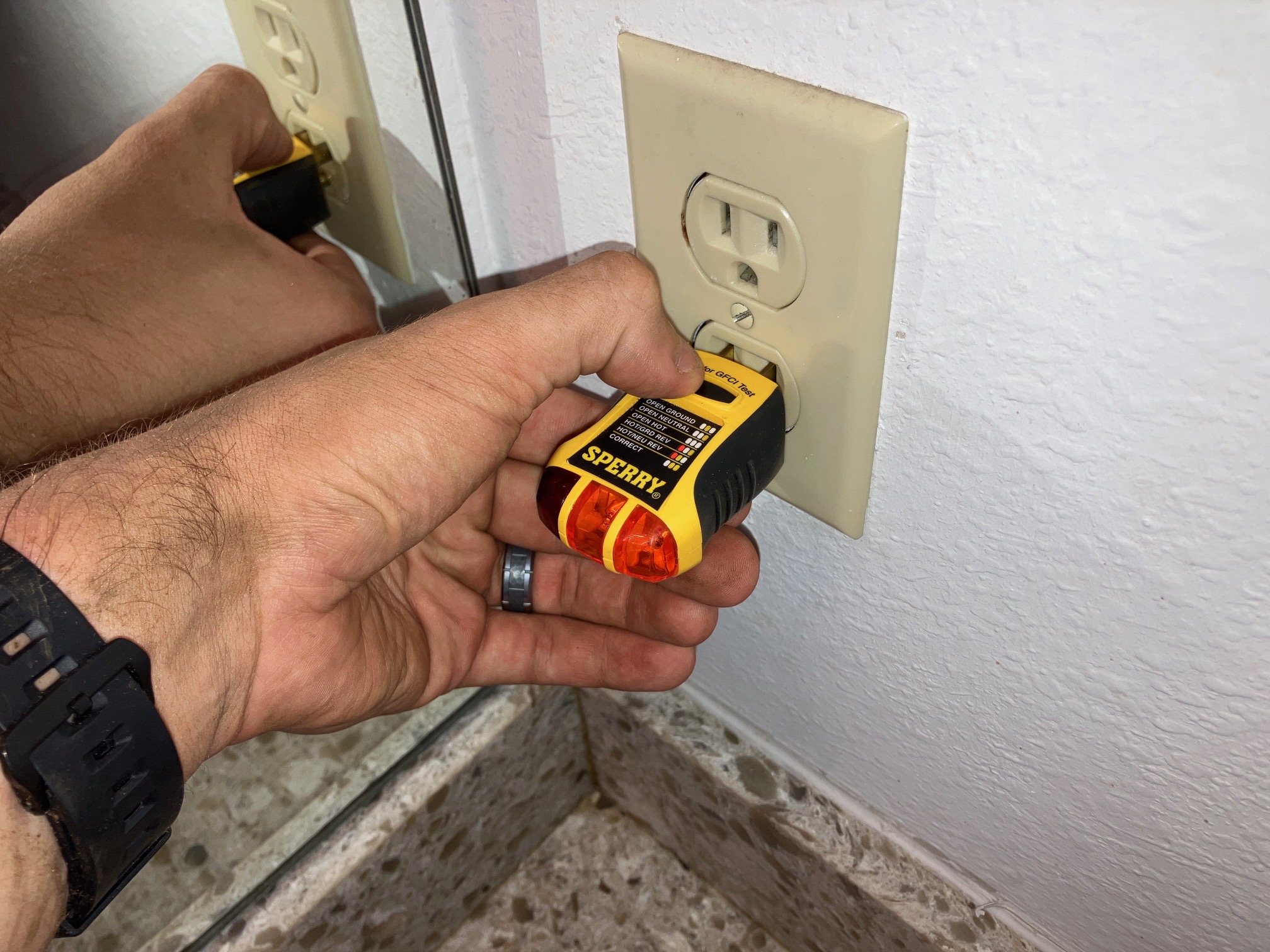 No GFCI outlet found during home inspection Spring Hill Florida