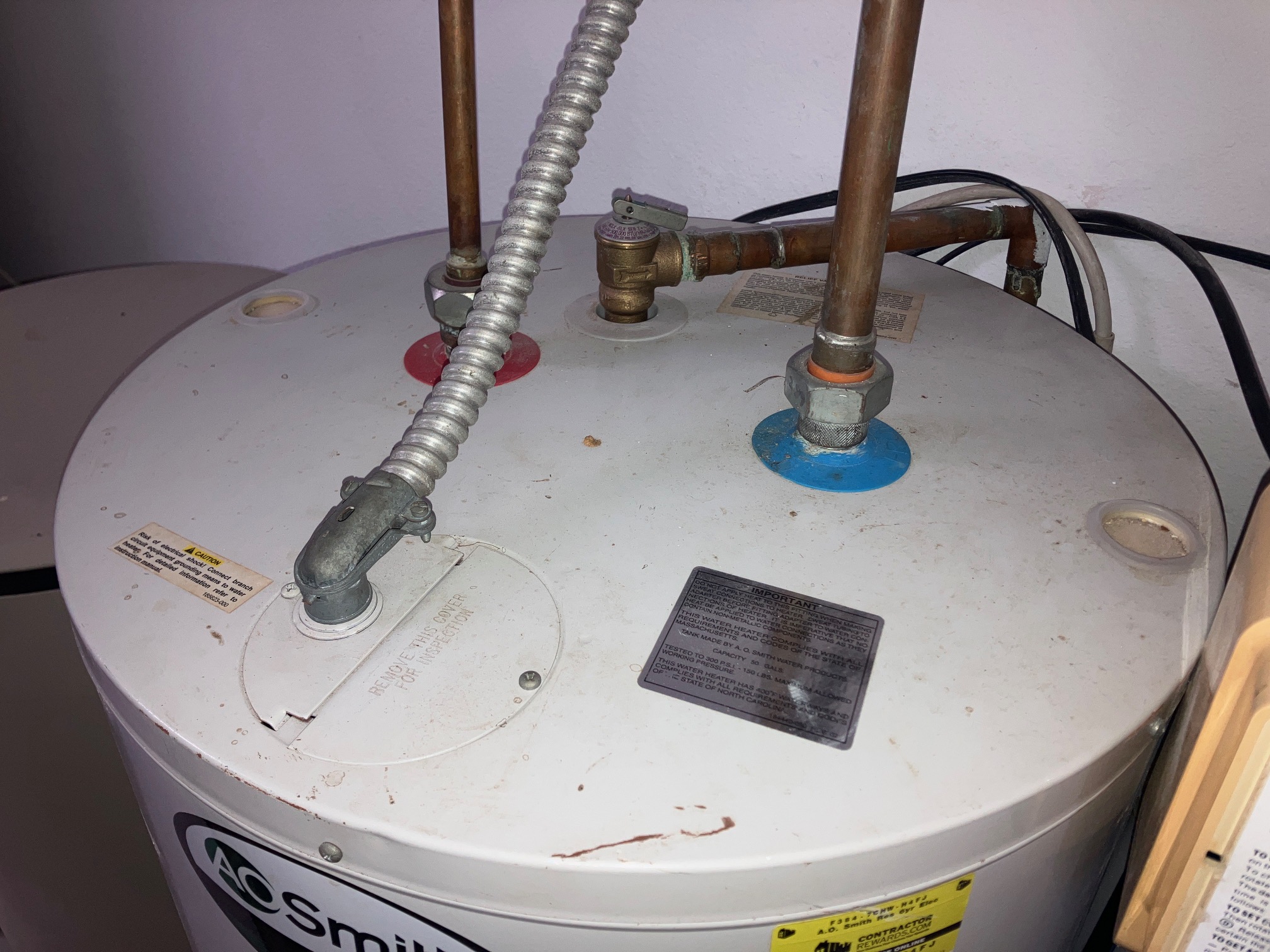 Water heater TPR Spring Hill full home inspection